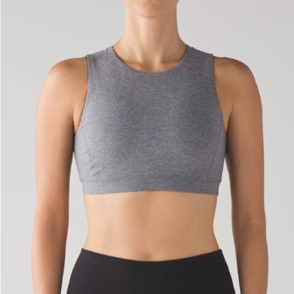 Lululemon Short Stop Bra - Heathered Slate - Size 4